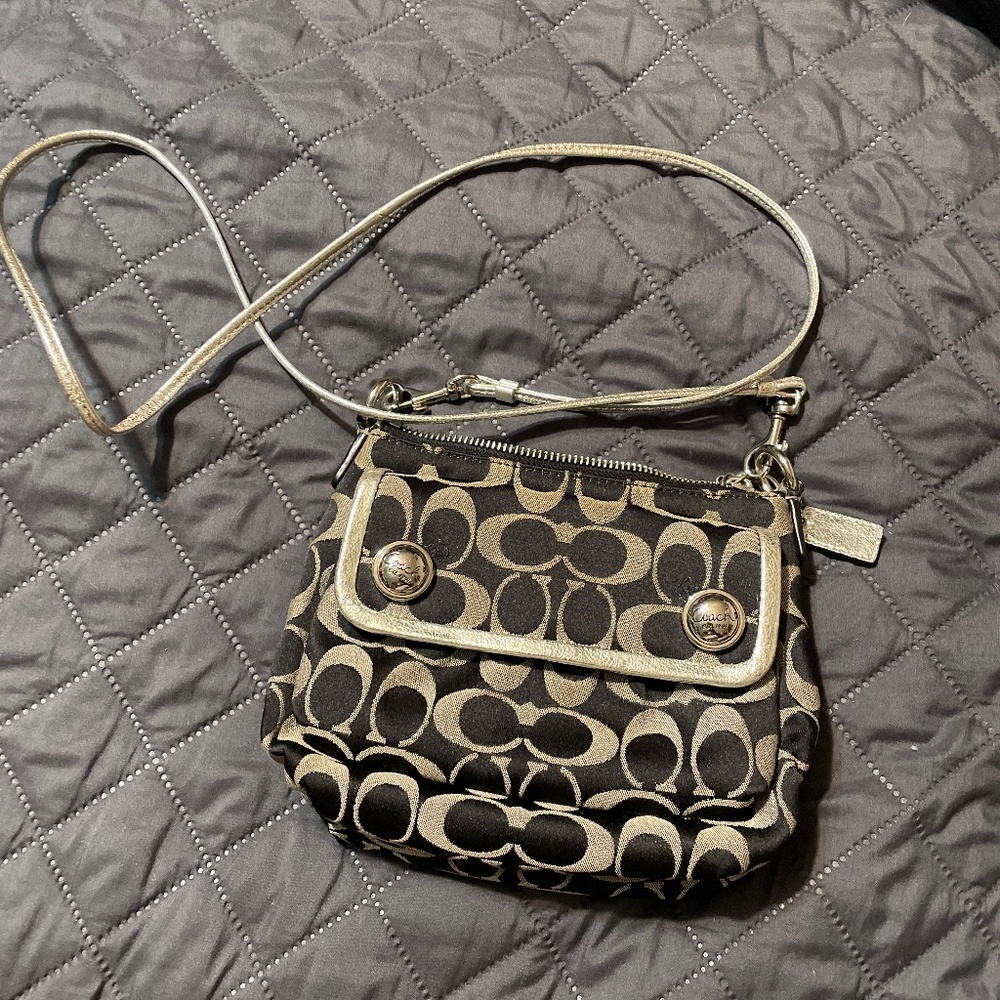 Woman’s coach poppy  black and gray pants